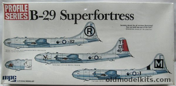 MPC 1/72 B-29 Superfortress Profile Series -  Enola Gay / Bockscar / 'Honshu Hawk' 875th BG 73 BW / Flight Leader 19th BG 314 BW, 2-3001 plastic model kit